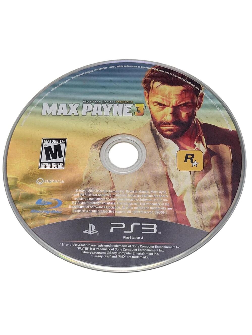 Max Payne 3 (Sony PlayStation 3, 2012) PS3 Disc Only Tested